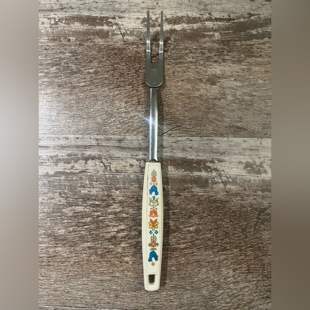 Ecko Chromium Corning Ware Friendship Country Meat Fork